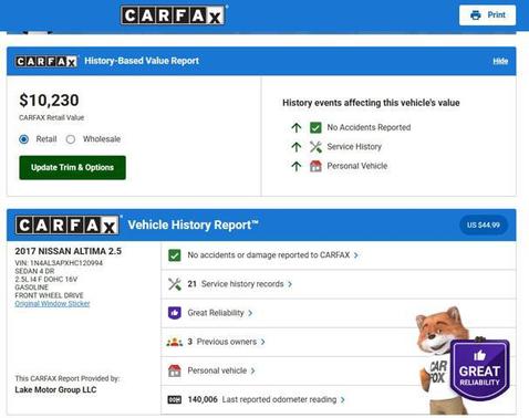 2017 Nissan Altima 2.5 S