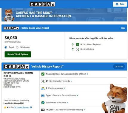 2018 Volkswagen Tiguan 2.0T SE