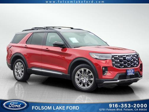 Red Metallic 2025 Ford Explorer Platinum