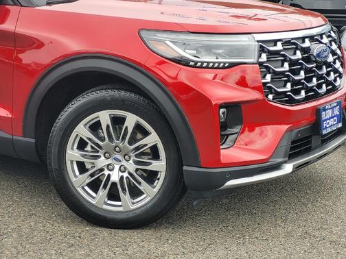 Red Metallic 2025 Ford Explorer Platinum