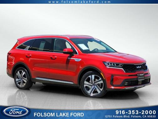 Red 2023 Kia Sorento Hybrid EX