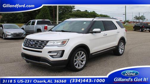 White Platinum Clearcoat Metallic 2017 Ford Explorer Limited