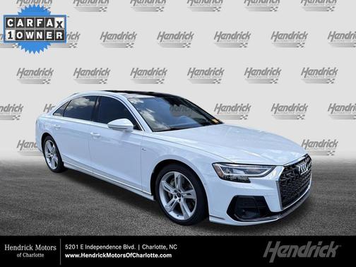 Glacier White Metallic 2025 Audi A8 L 55 TFSI quattro
