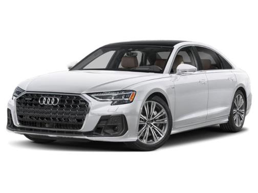 Glacier White Metallic 2025 Audi A8 L 55 TFSI quattro