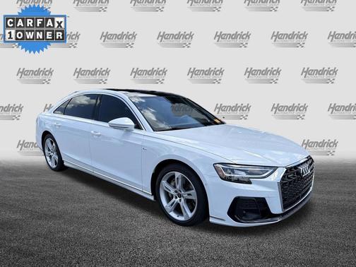 Glacier White Metallic 2025 Audi A8 L 55 TFSI quattro