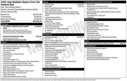 2020 Jeep Gladiator Mojave 4X4