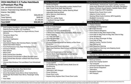 2024 Mazda Mazda3 2.5 Turbo AWD