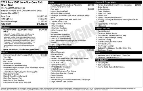 2021 RAM 1500 Big Horn/Lone Star