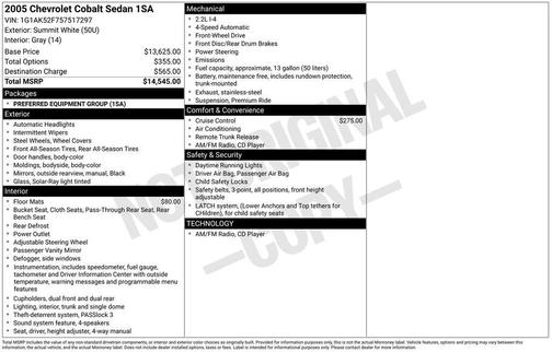 2005 Chevrolet Cobalt Base