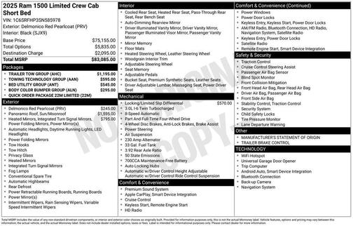 2025 RAM 1500 Limited