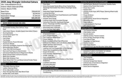 2020 Jeep Wrangler Unlimited Sahara