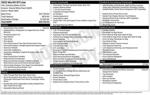 2022 Kia K5 GT-Line