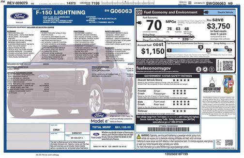Antimatter Blue Metallic 2025 Ford F-150 Lightning LARIAT