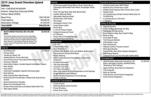 2019 Jeep Grand Cherokee Upland