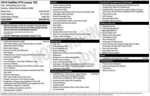 2018 Cadillac XT5 Luxury
