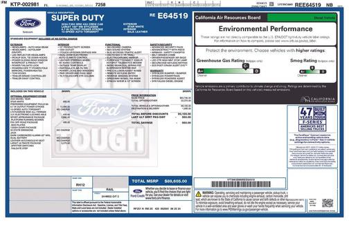 Star White Metallic Tri-Coat 2024 Ford F-350 Lariat