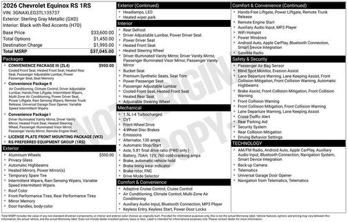 2026 Chevrolet Equinox FWD RS