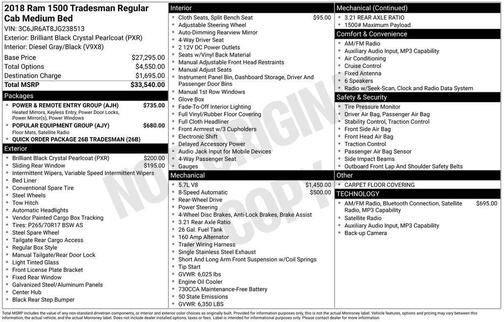 2018 RAM 1500 Tradesman