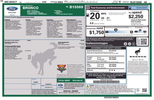 Race Red 2022 Ford Bronco Base