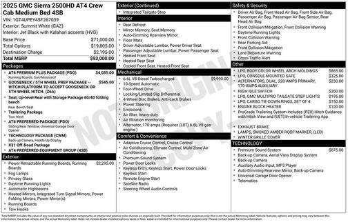 2025 GMC Sierra 2500 AT4
