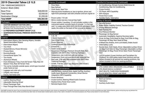 2019 Chevrolet Tahoe LS