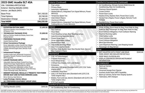 2023 GMC Acadia FWD SLT