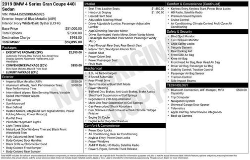 2019 BMW 440 Gran Coupe i