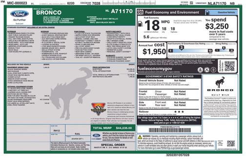 2022 Ford Bronco Black Diamond