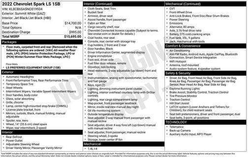 2022 Chevrolet Spark LS