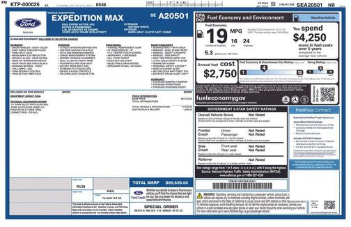 Oxford White 2025 Ford Expedition Max Active 4x2