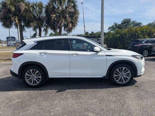 Lunar White 2023 INFINITI QX50 Luxe