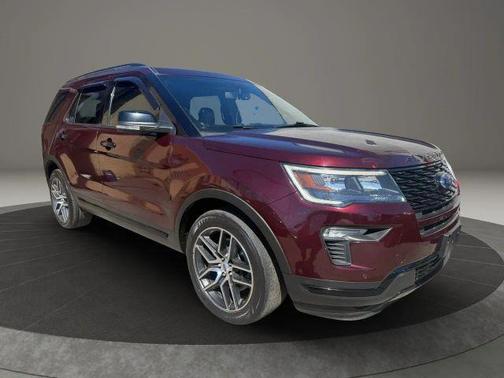 Red 2019 Ford Explorer sport