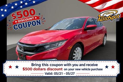 Red 2019 Honda Civic LX