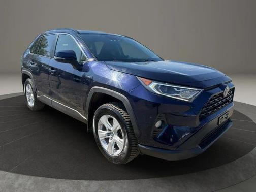 Blue 2019 Toyota RAV4 Hybrid XLE