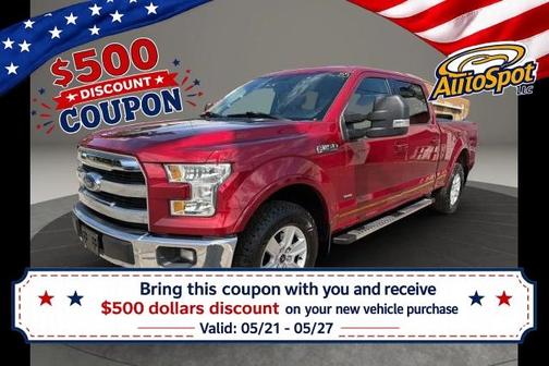 Red 2016 Ford F-150 Lariat