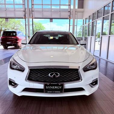 Pure White 2023 INFINITI Q50 LUXE