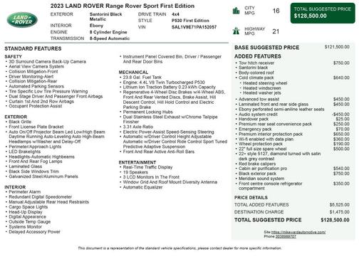 2023 Land Rover Range Rover Sport First Edition