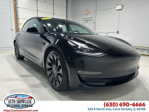 Solid Black 2022 Tesla Model 3 Performance