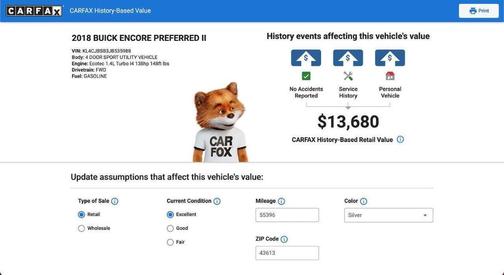 Quicksilver Metallic 2018 Buick Encore Preferred II