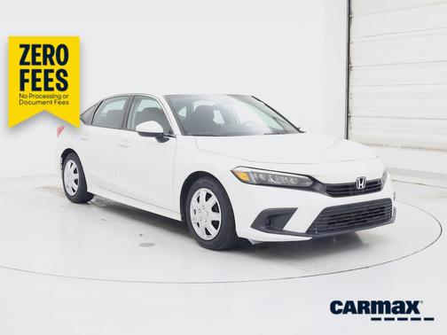White 2022 Honda Civic LX