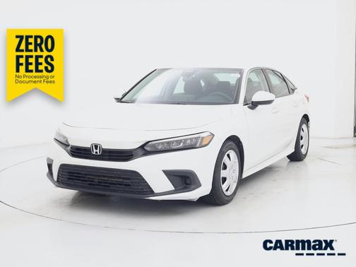 White 2022 Honda Civic LX
