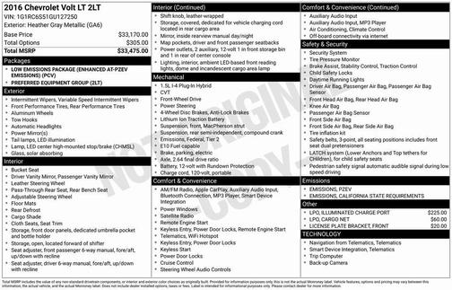 2016 Chevrolet Volt LT