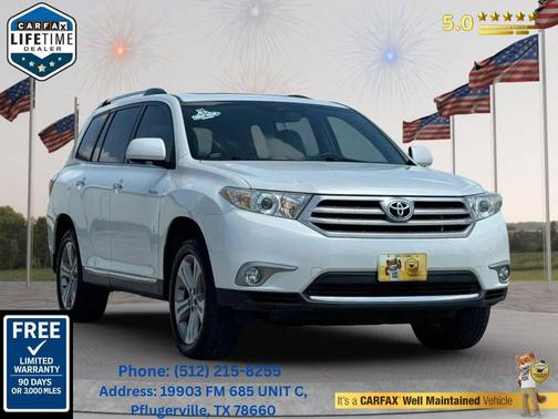 Blizzard Pearl 2013 Toyota Highlander Limited