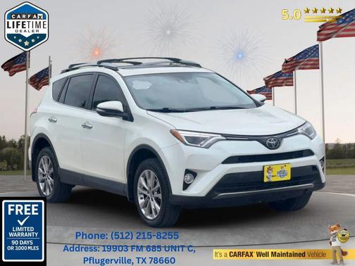 Blizzard Pearl 2018 Toyota RAV4 Limited
