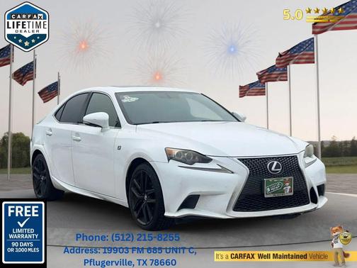 White 2014 Lexus IS 250 Base