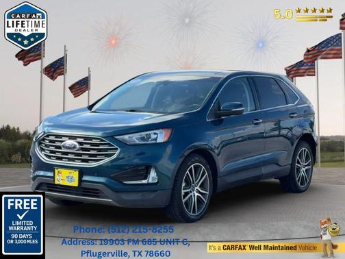 Atlas Blue Metallic 2020 Ford Edge Titanium