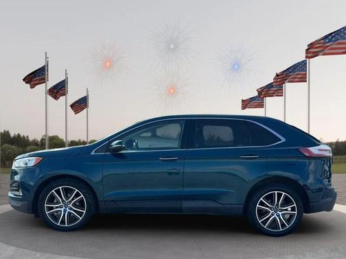 Atlas Blue Metallic 2020 Ford Edge Titanium