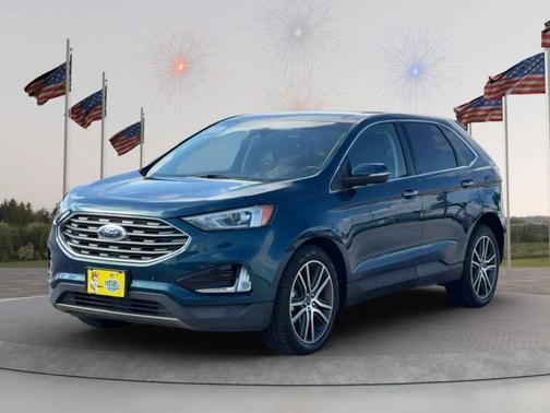 Atlas Blue Metallic 2020 Ford Edge Titanium