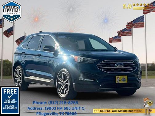 Atlas Blue Metallic 2020 Ford Edge Titanium