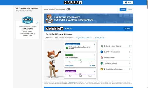 Sunset 2014 Ford Escape Titanium